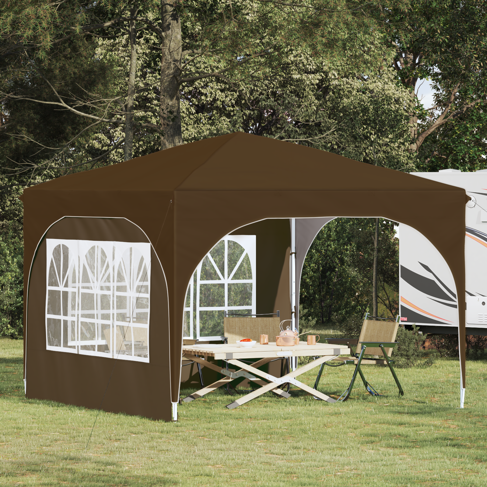Pop-up ballīšu telts 290 x 290 x 245 cm Taupe