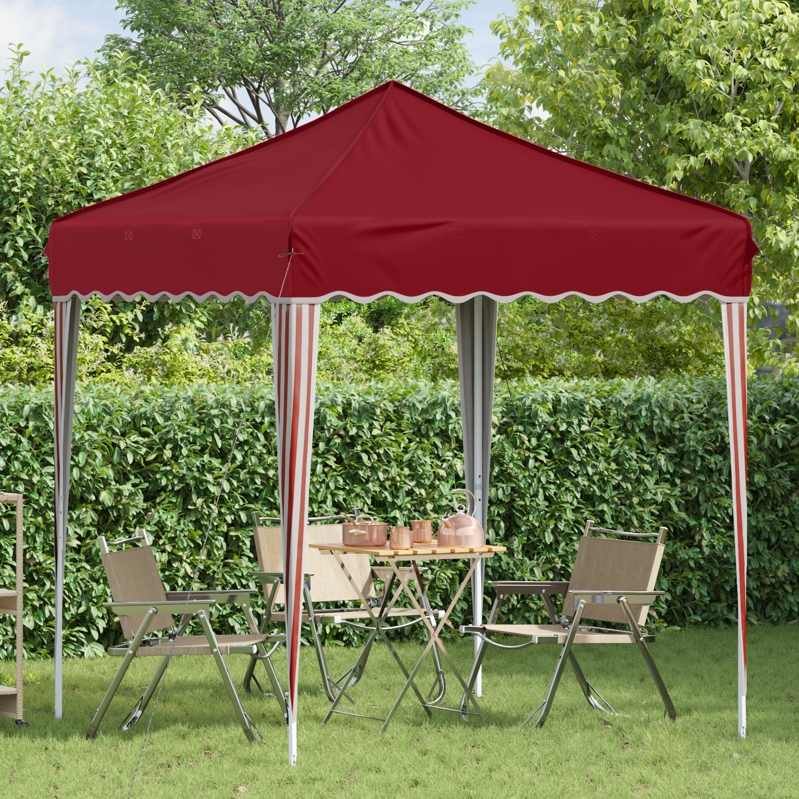 Pop-up Party Tent Cherry 195 x 195 x 245 cm
