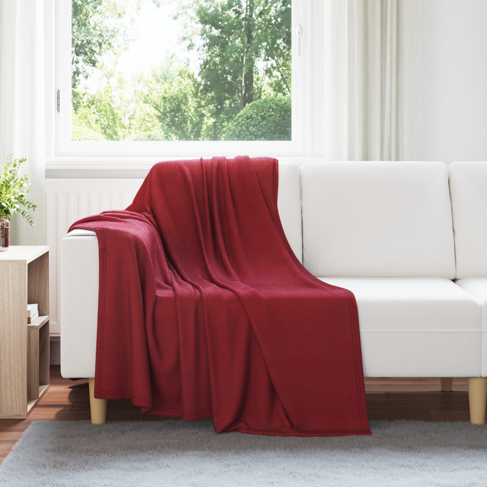 Mesti antklodės 24 pcs Bordo raudona 170 x 130 cm Flysas