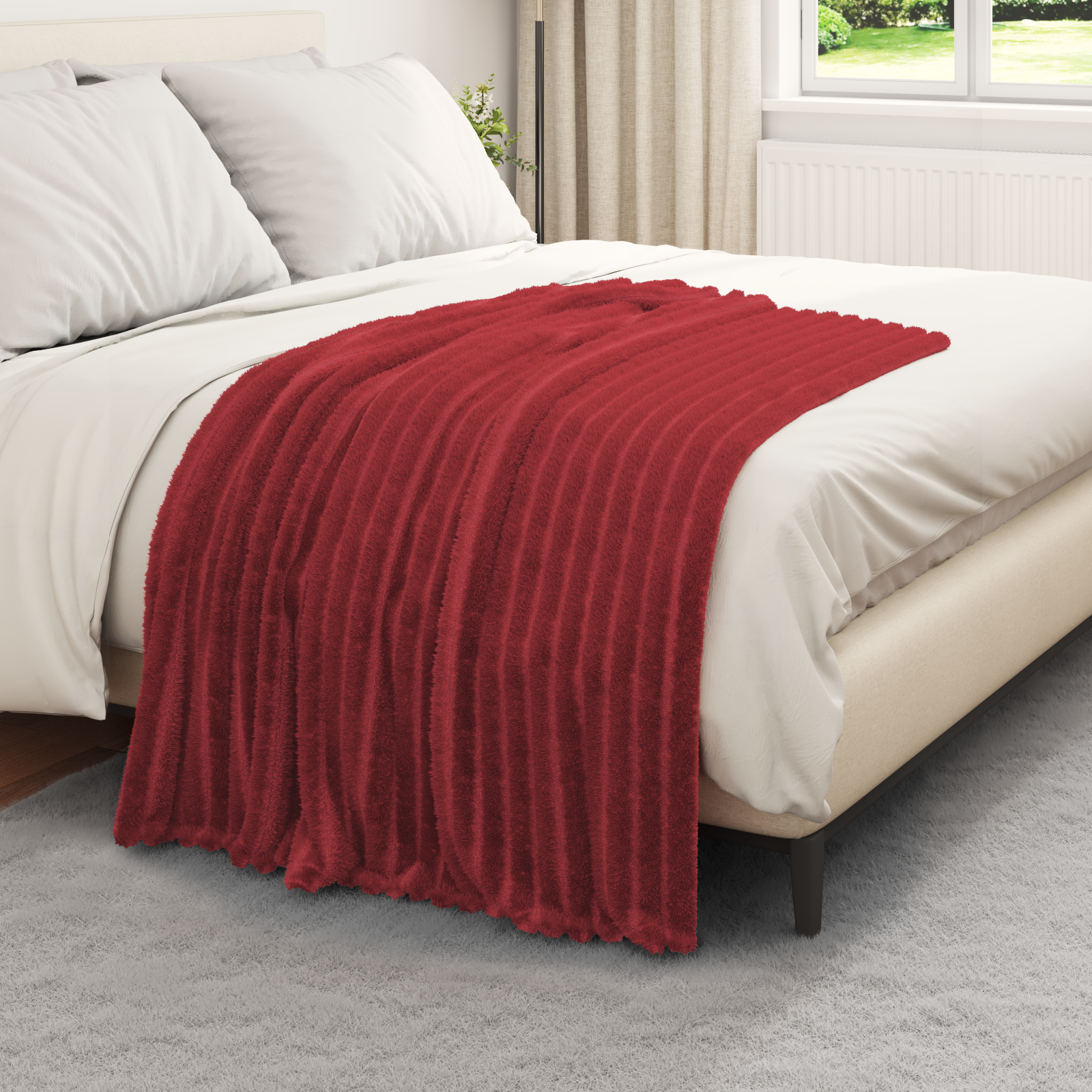 Mesti antklodės 6 pcs Bordo raudona 150 x 130 cm Flysas