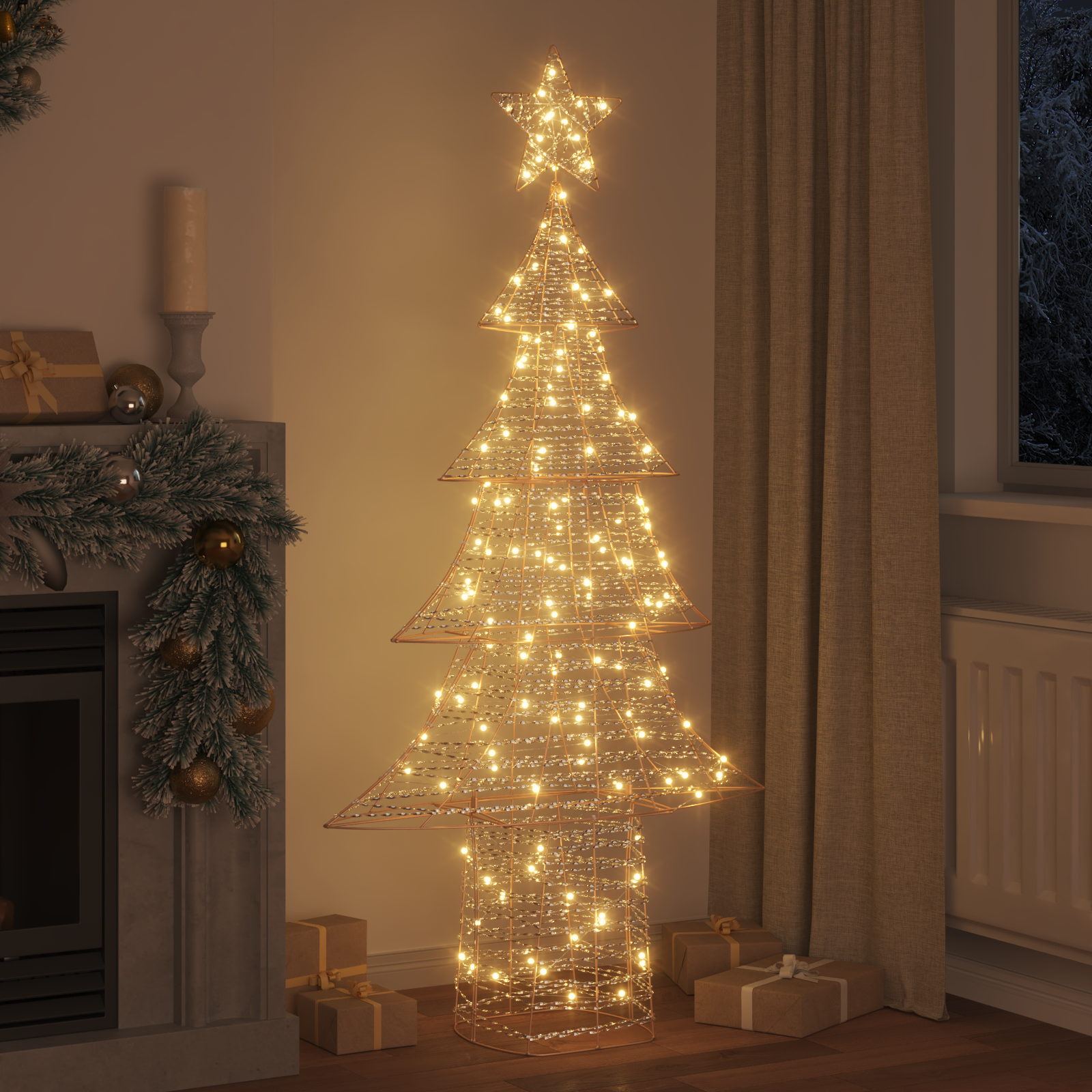 Kalėdų eglutė su 240 LED Šilta balta 181 cm PET