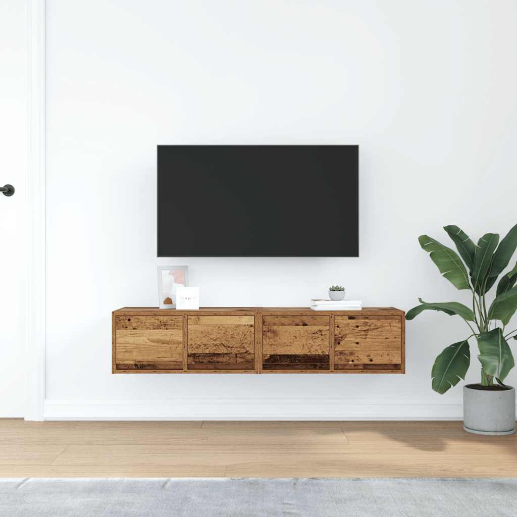 Televizoriaus spintelės, 2vnt., medienos, 60x31x25,5cm, mediena
