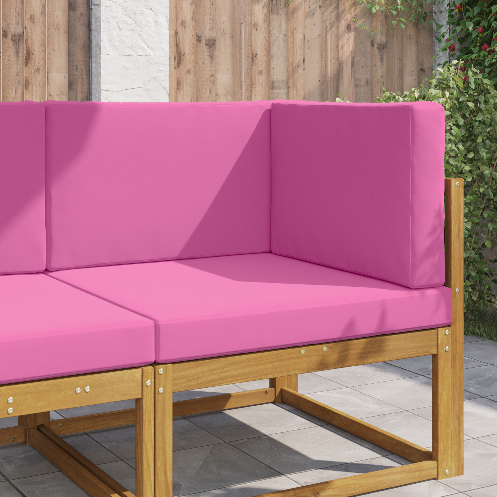 Lauko sofa pagalvėlė 3 pcs Rožinė Poliesteris