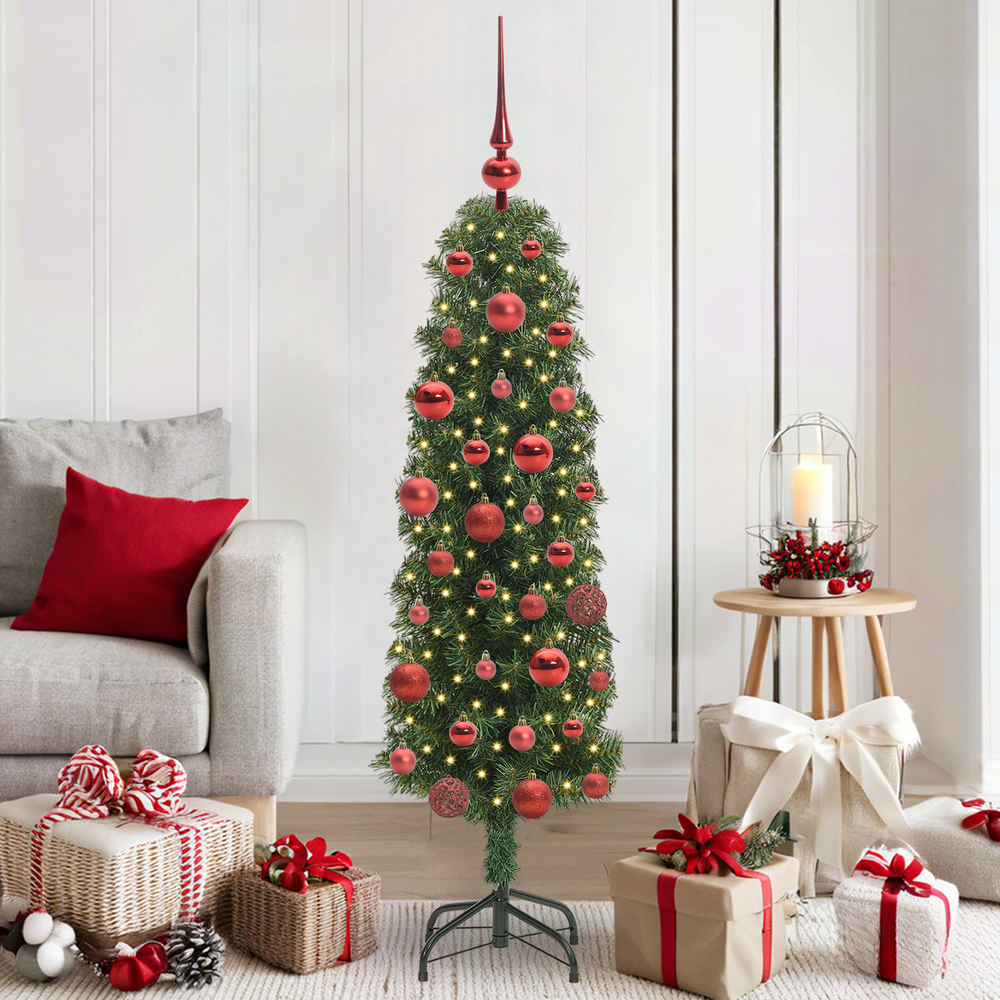 Artificial Christmas Tree Green 150 cm PVC, Steel, and Plastic
