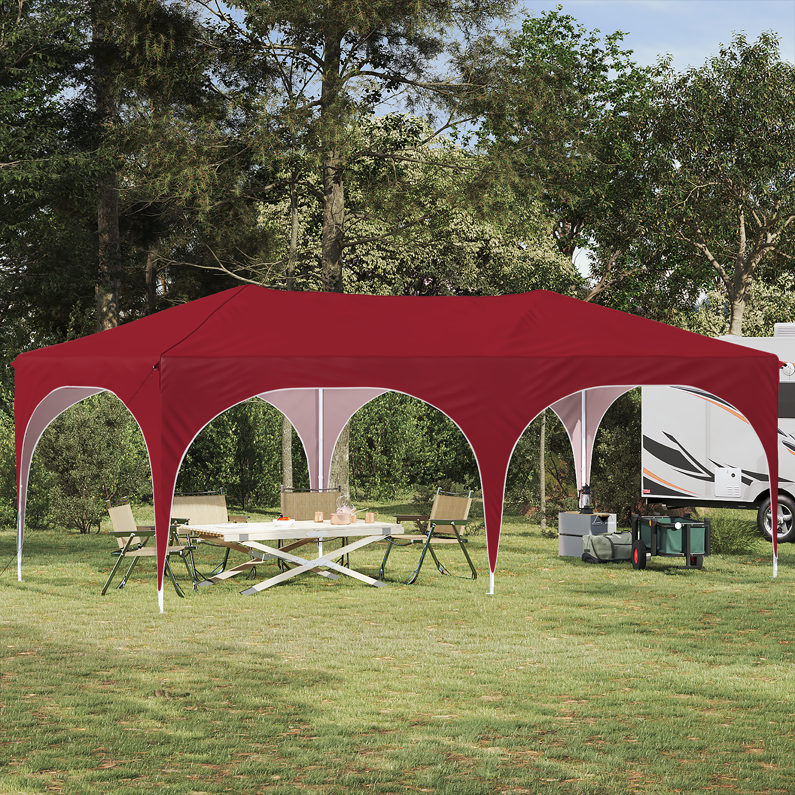 Pop-up šventinis palapinė Vyšninė 575 x 288 x 245 cm