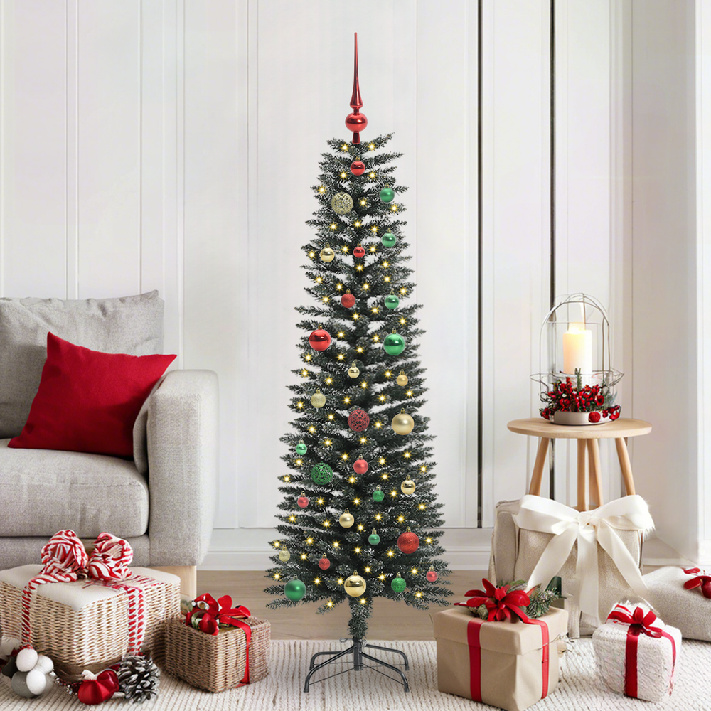 Artificial Christmas Tree Green 150 cm PVC, Plastic and Steel