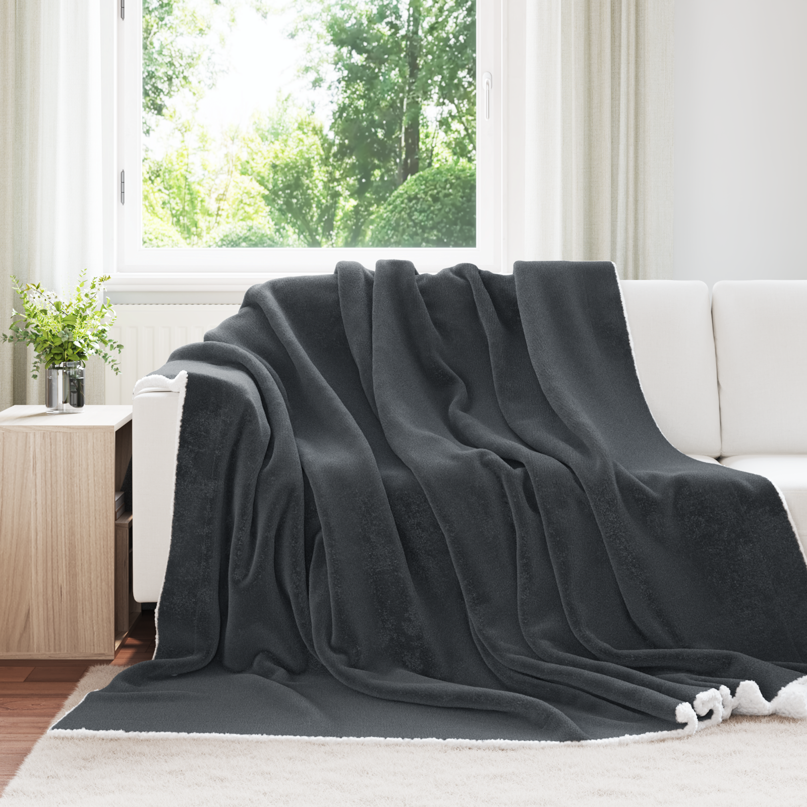 Apklotas Tamsiai pilka 240 x 270 cm Flysas