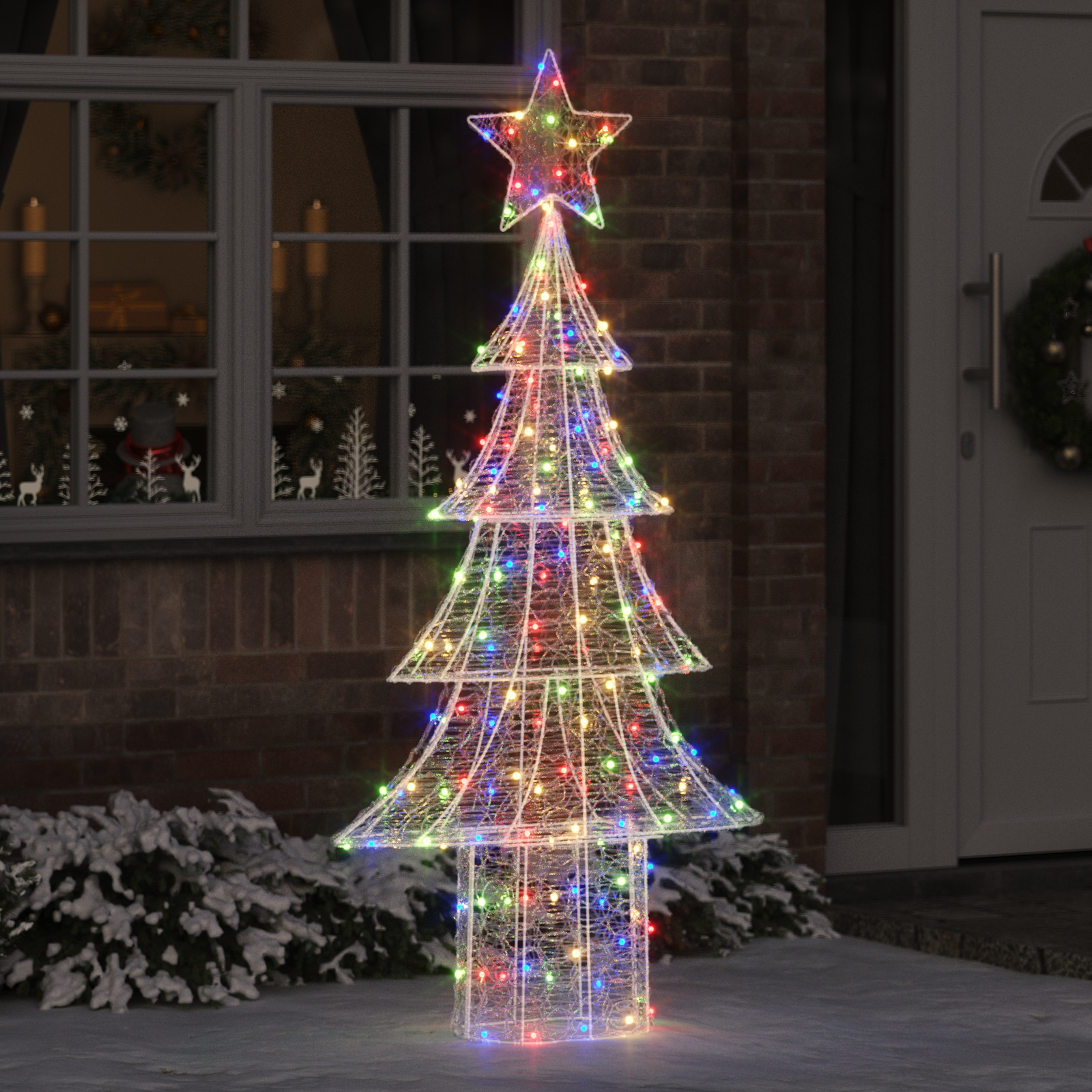 Kalėdų eglutė su 240 LED Įvairiaspalvis 180 cm Akrilas