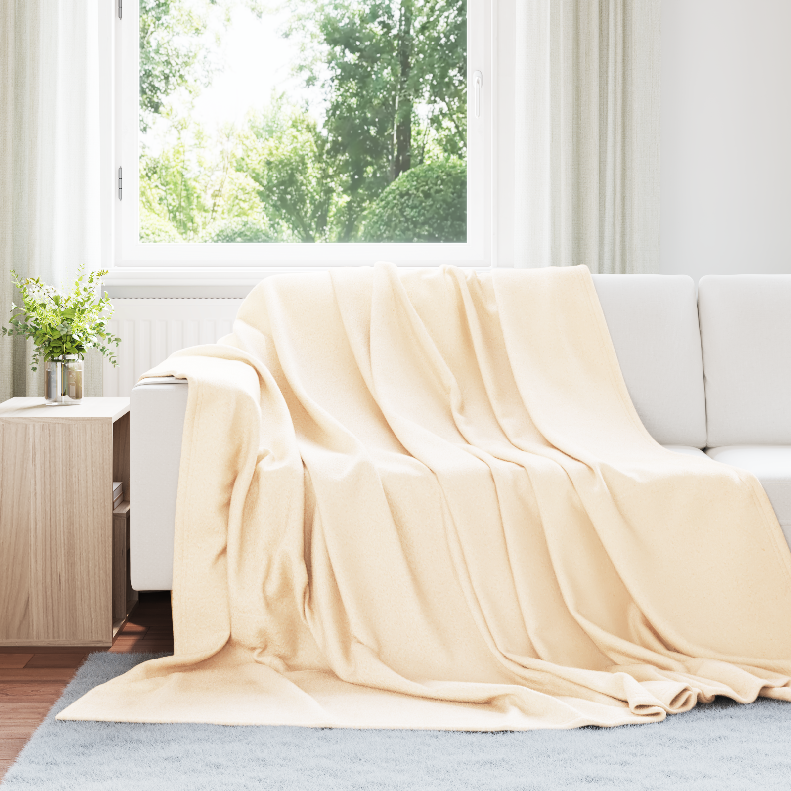 Mesti antklodės 6 pcs Kreminė 240 x 220 cm Flysas