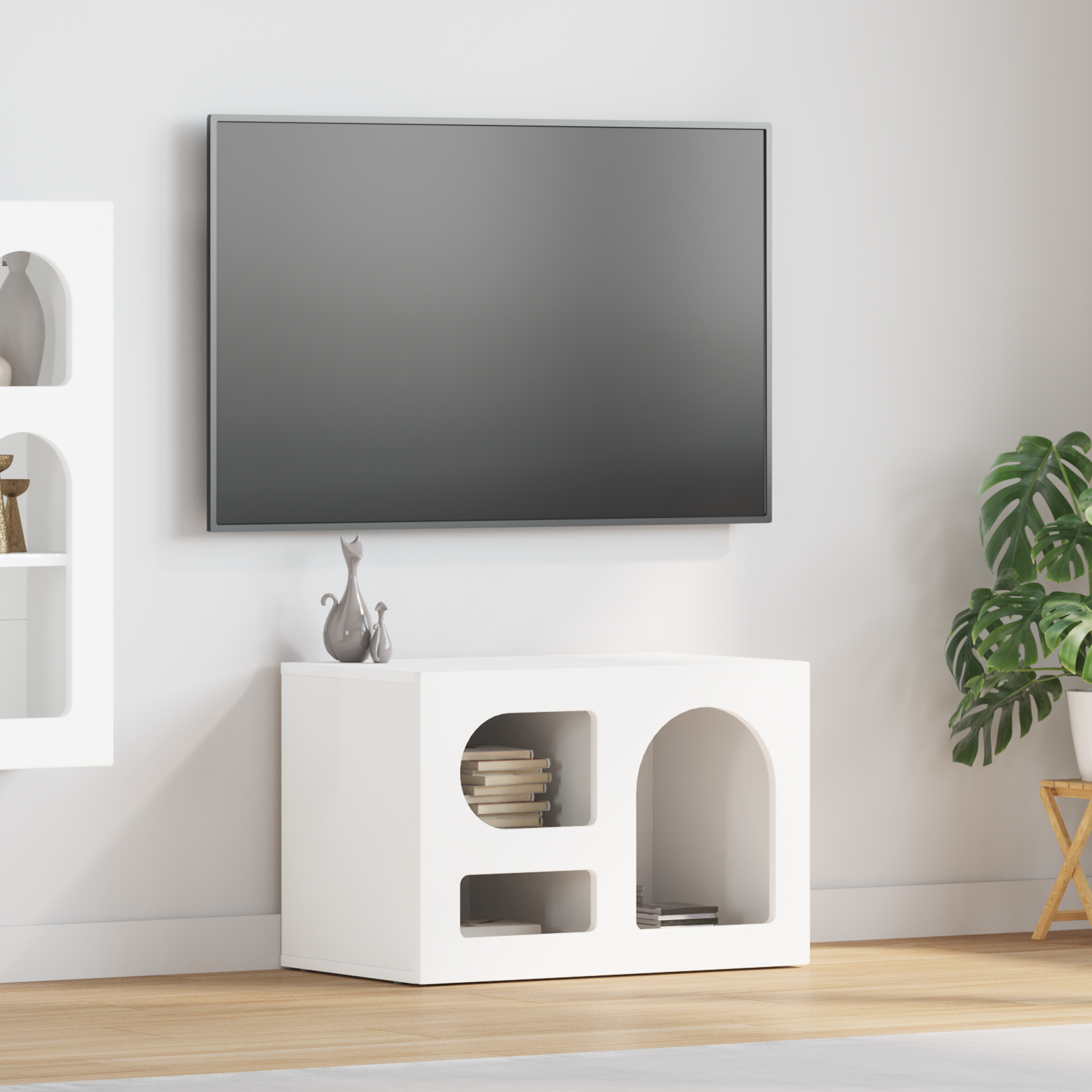 TV Cabinet White 60 x 35 x 40 cm Engineered Wood