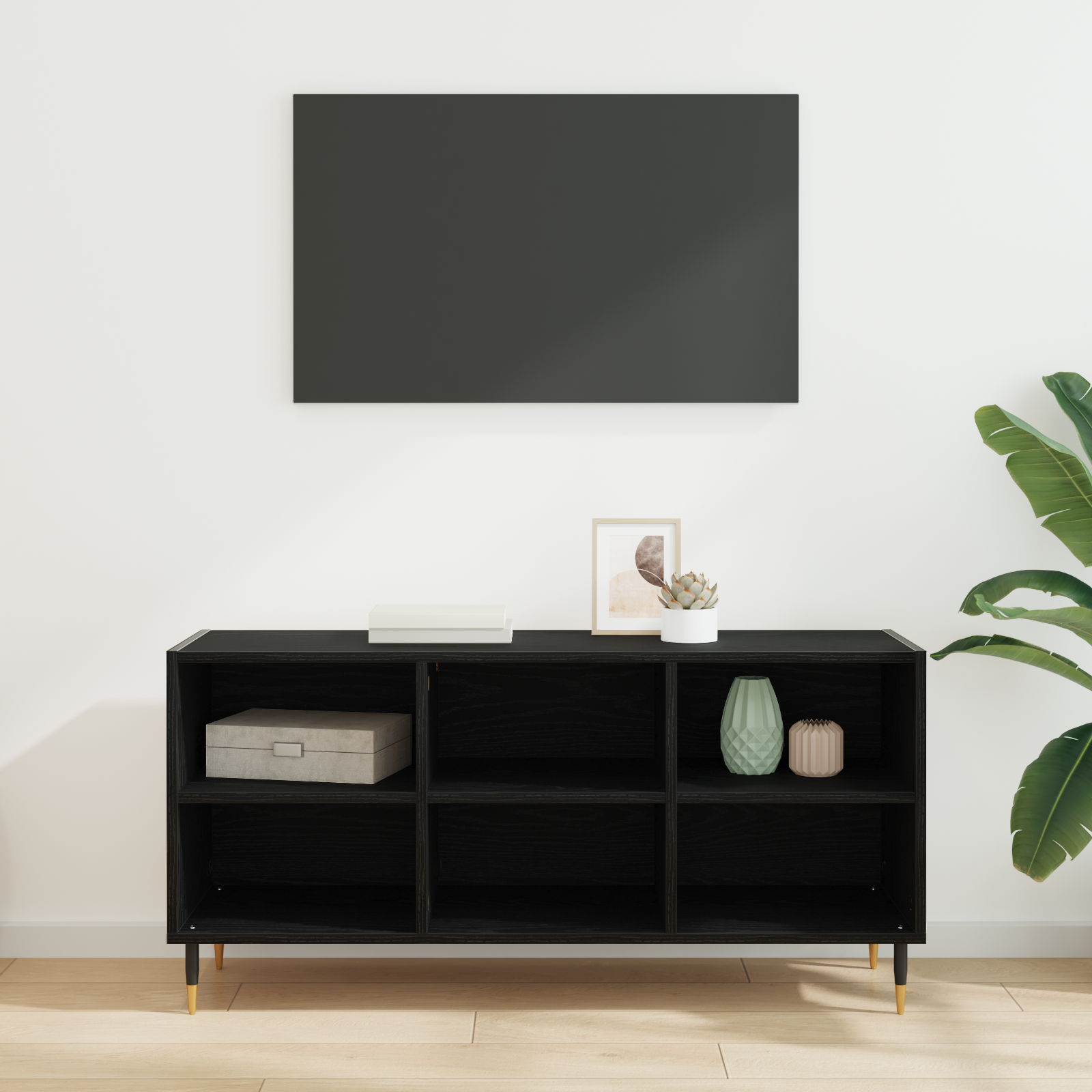 TV galdiņš melns ozols 103,5 x 30 x 50 cm