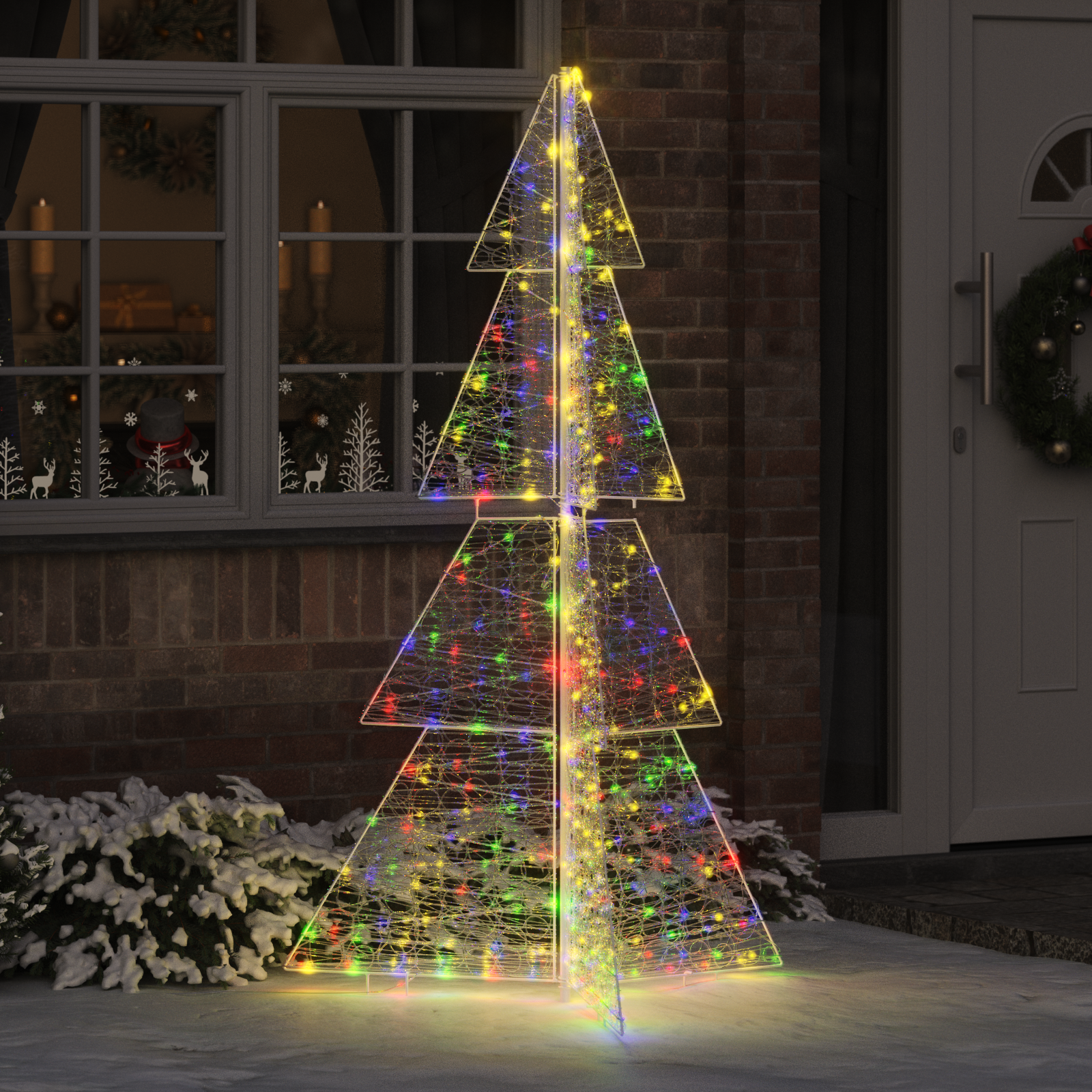 Kalėdų eglutė su 240 LED Įvairiaspalvis 180 cm Akrilas