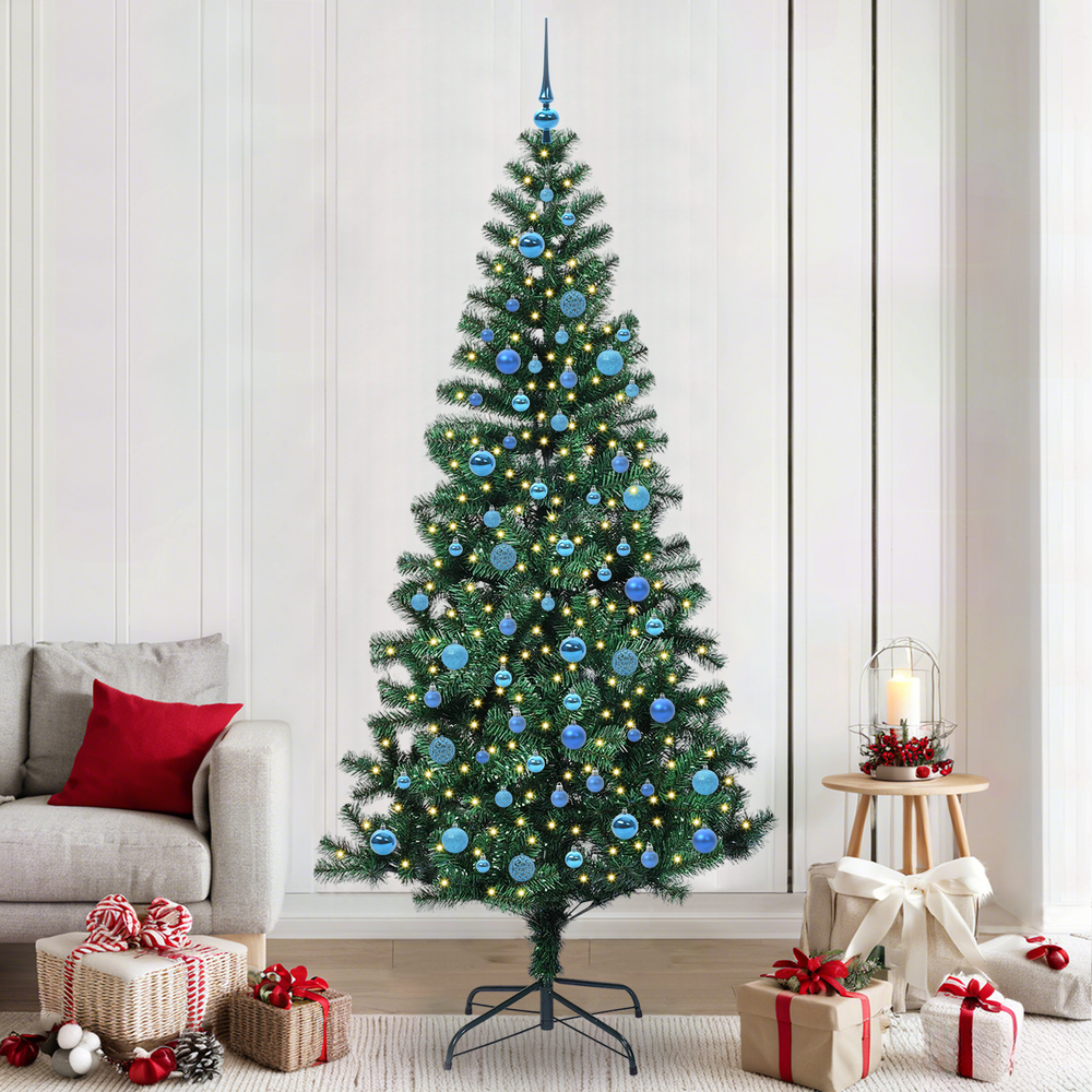 Artificial pre-lit Christmas tree WINTER MEADOW, Green 240 cm.