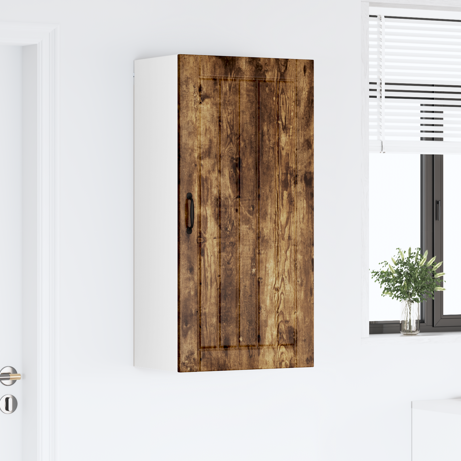 Kitchen Wall Cabinet Smoked Oak 50 x 31 x 100 cm