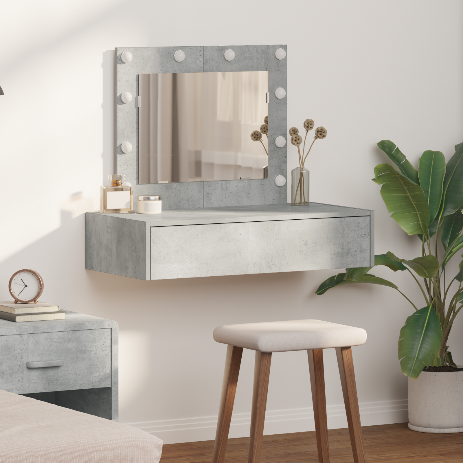 Dressing Table Grey 83 x 40 x 70 cm Engineered Wood