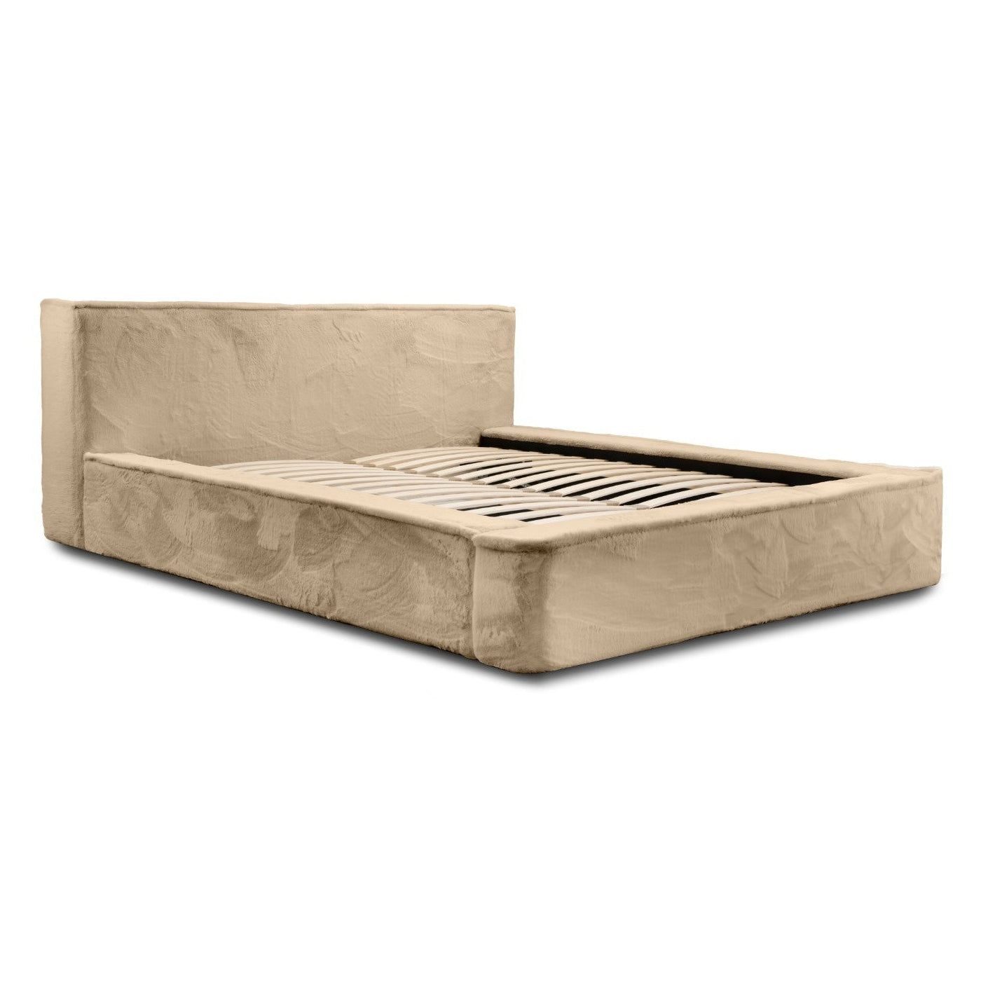 Bed JAMES, light brown