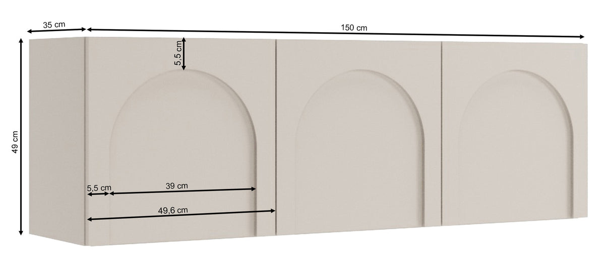 TV spintelė OTTO, 150 cm, kašmyras