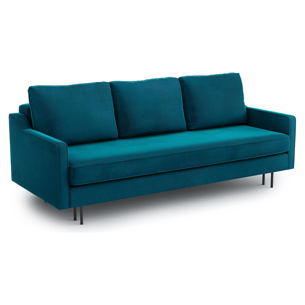 ABBE 3 vietų sofa lova, mėlyna spalva