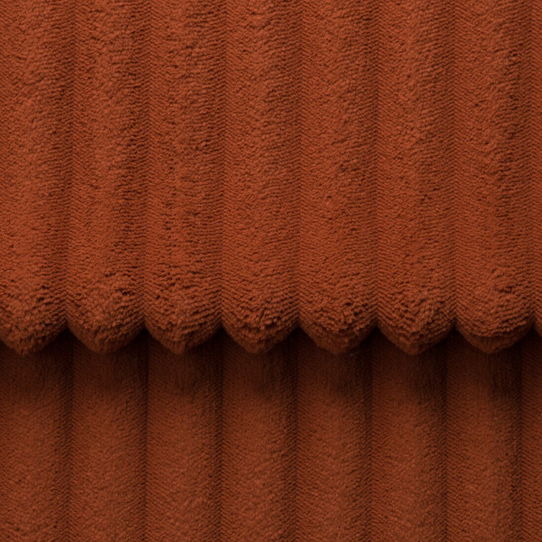 Kampinė sofa lova CODAK, terakotos spalva