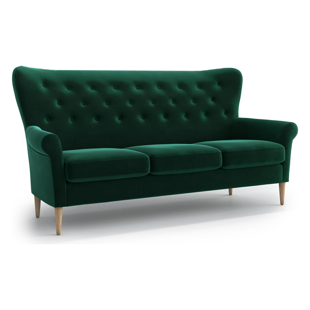 AMELIE 3 vietų sofa, žalia spalva
