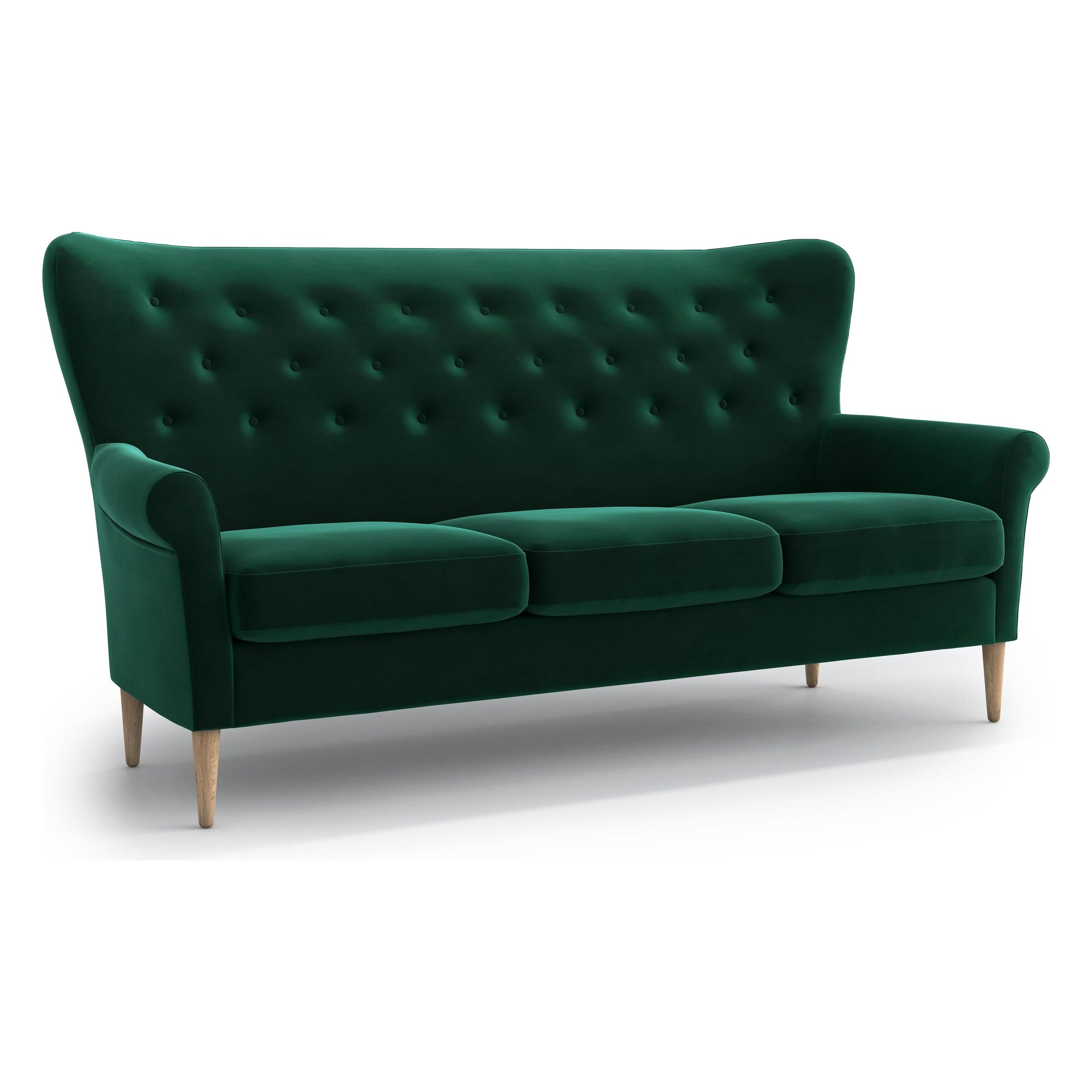 AMELIE 3 vietų sofa, žalia spalva