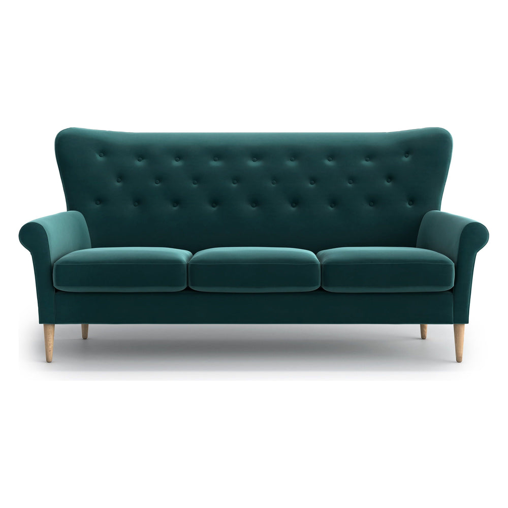 AMELIE 3 vietų sofa, žalia/mėlyna spalva