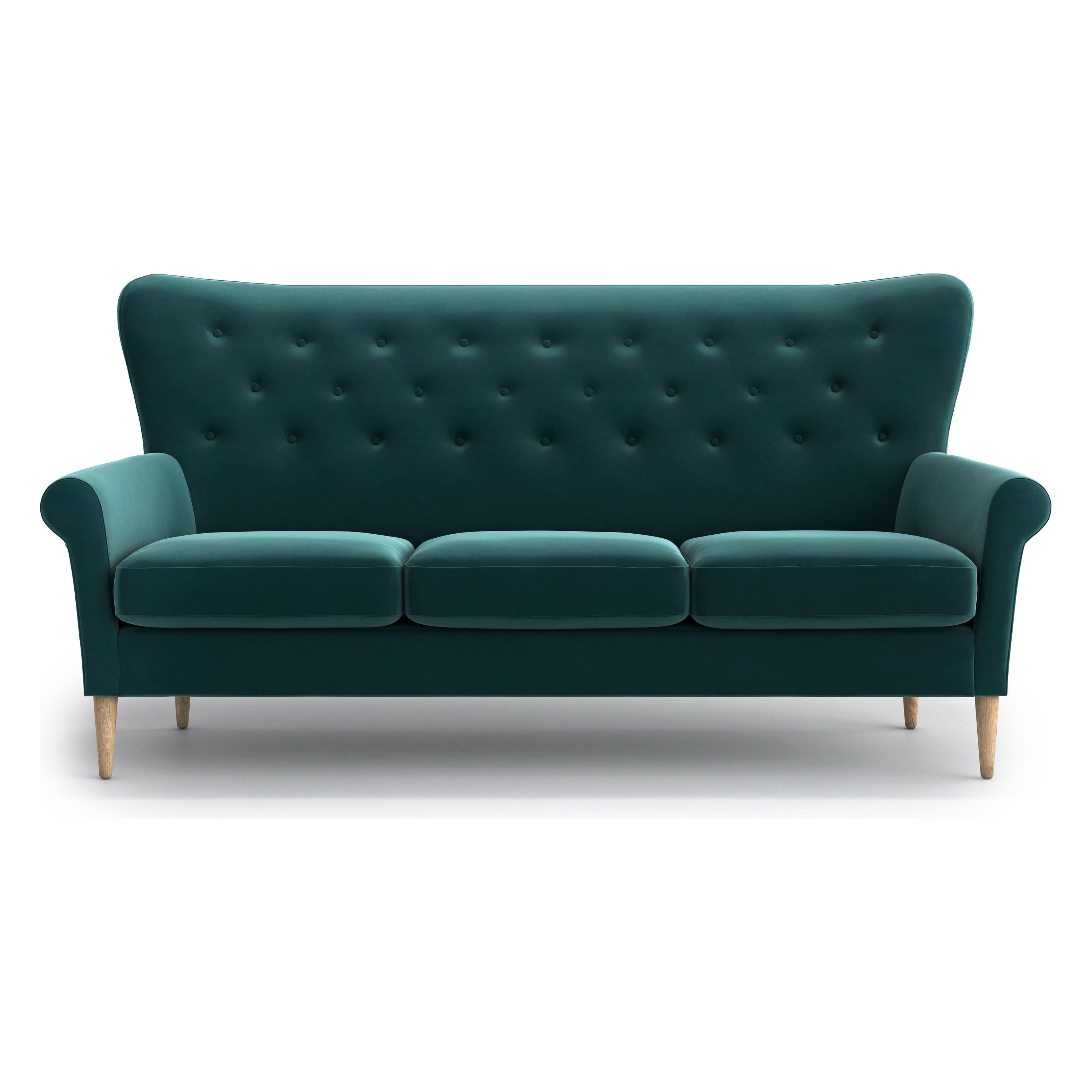 AMELIE 3 vietų sofa, žalia/mėlyna spalva