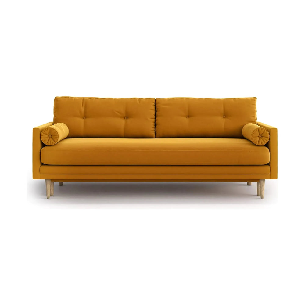 AMY 3 vietų sofa lova, oranžinė spalva