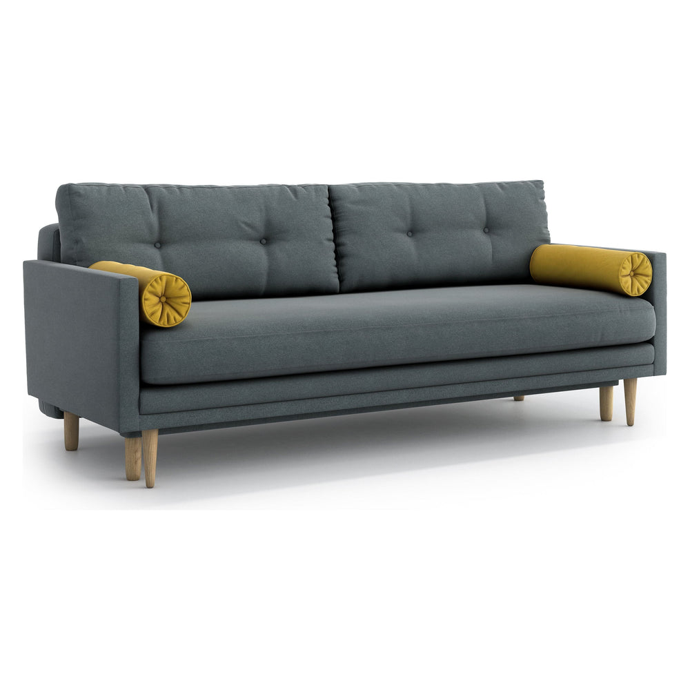 AMY 3 vietų sofa lova, pilka spalva
