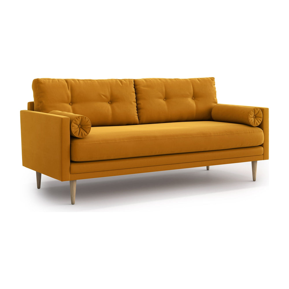 AMY 3 vietų sofa lova, oranžinė spalva