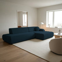 Kampinė sofa-lova ARIONE, mėlyna, dešinė