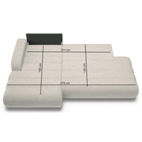 Kampinė sofa-lova ARIONE, mėlyna, dešinė