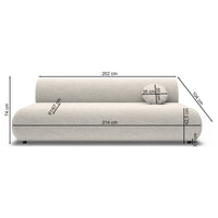 Sofa-lova ARIONE, mėlyna šenilas