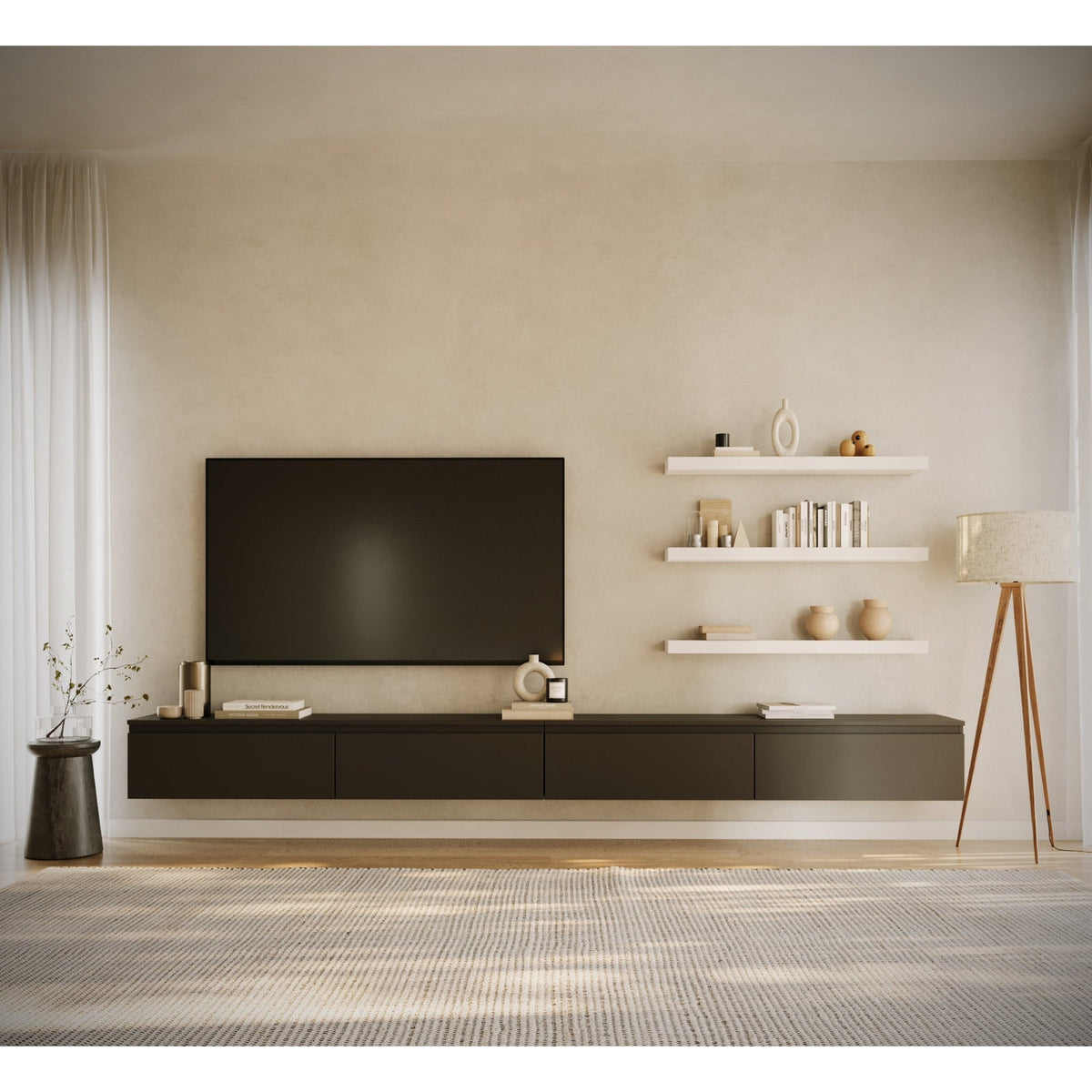 TV staliukas SVEN, juodas, 300 cm