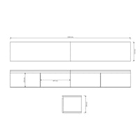 TV spintelė SVEN, 200 cm, kašmyras