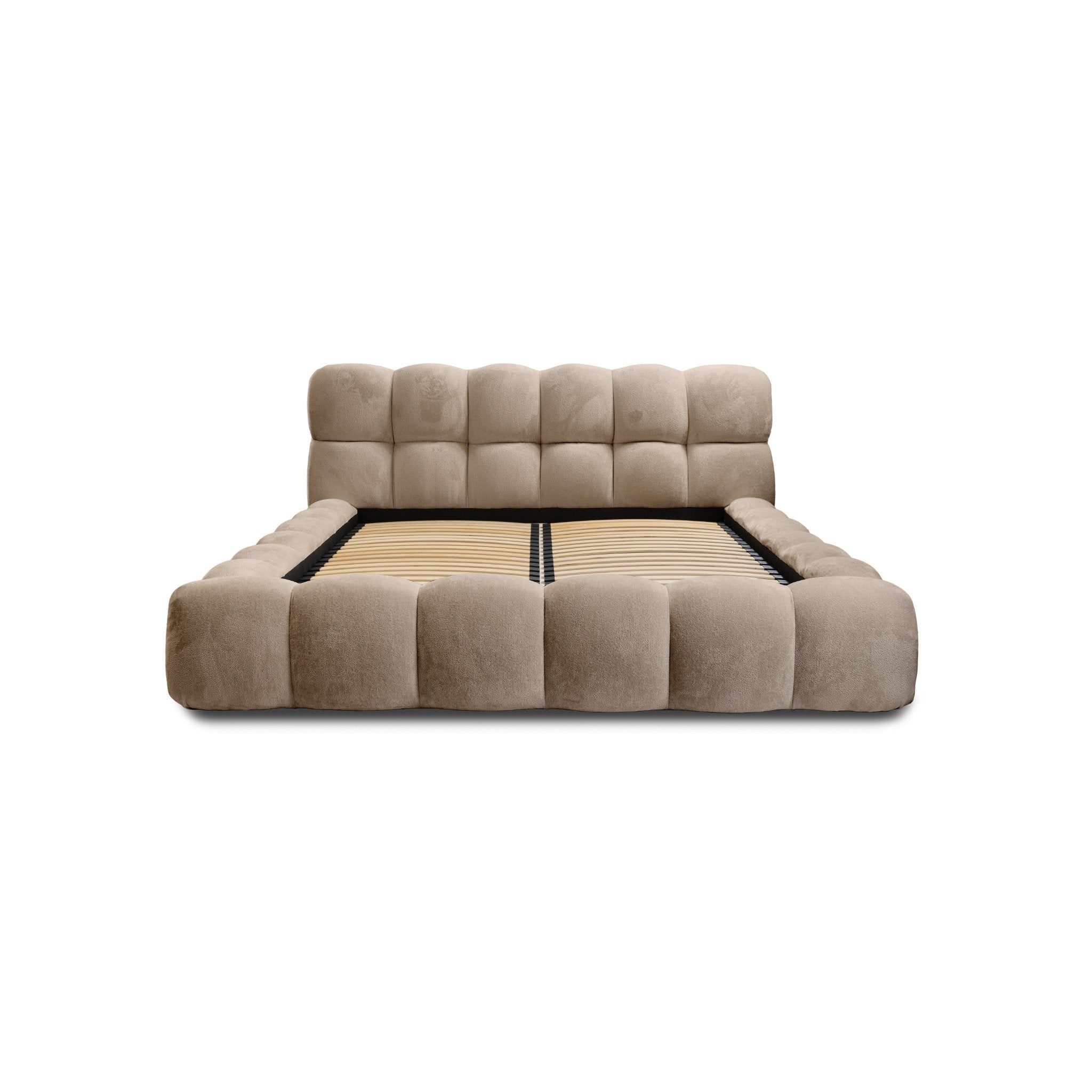 Miegamojo lova JASMIJA, šviesiai smėlio aphrodite