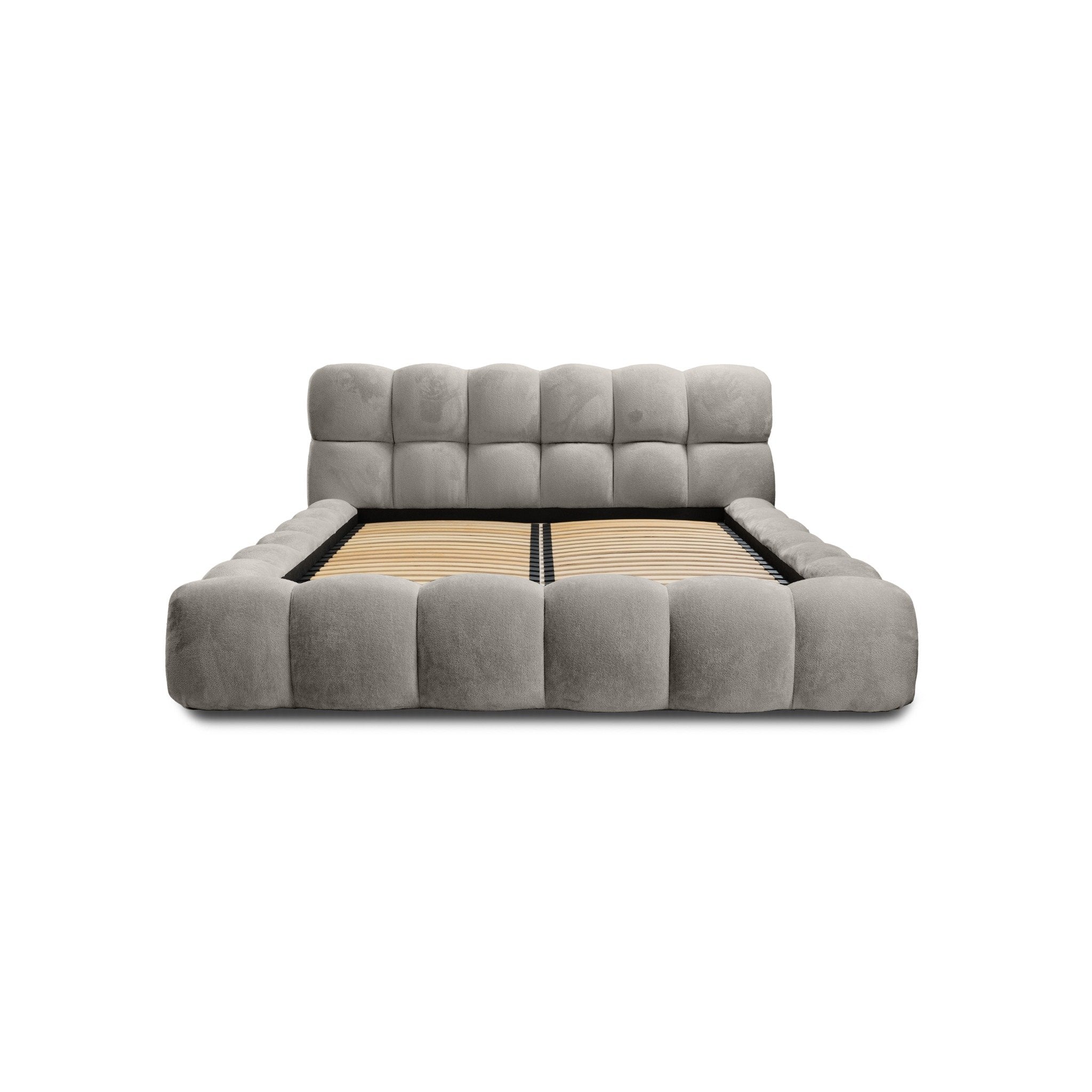 JASMIJA bedroom bed, light grey aphrodite