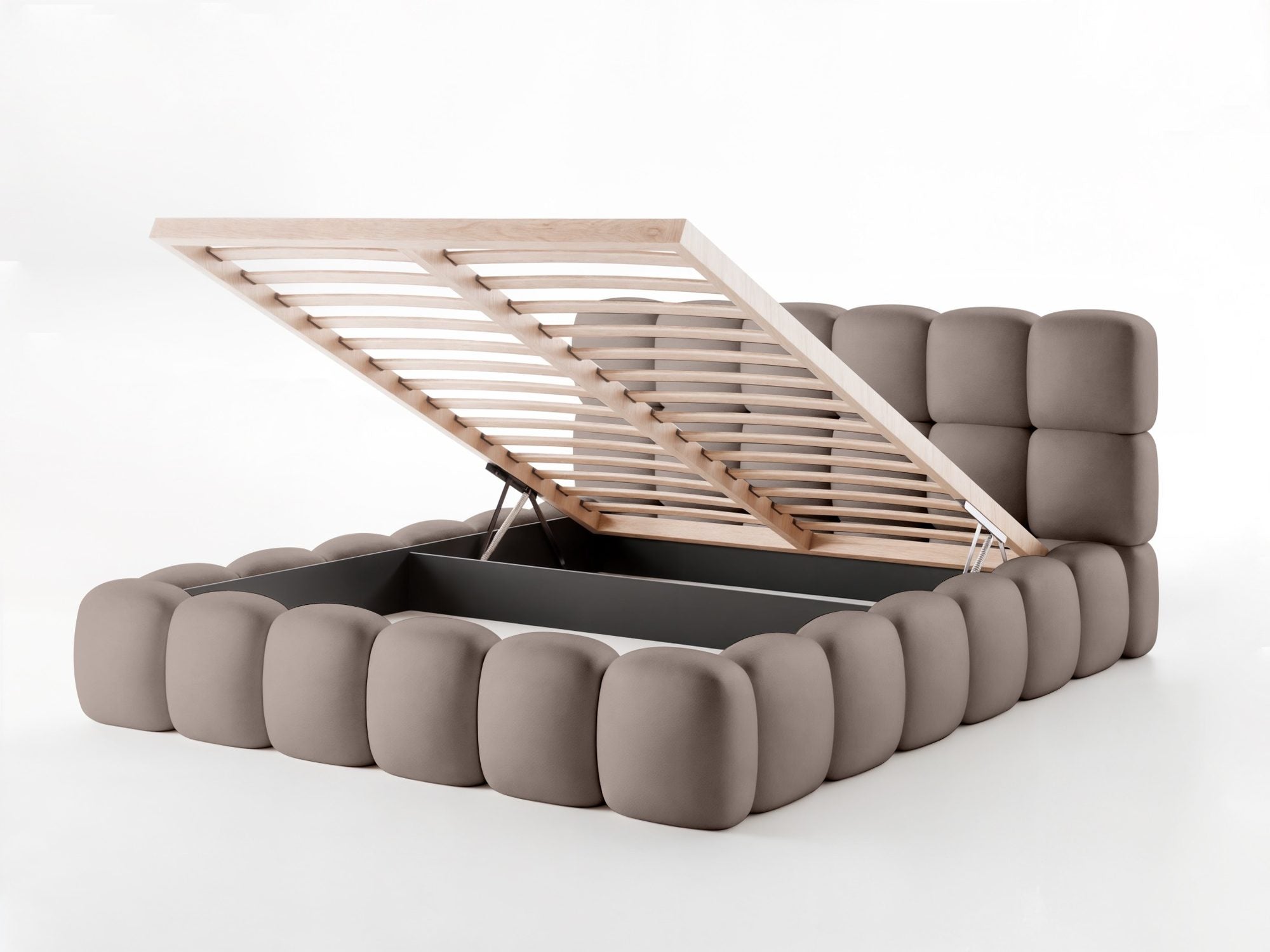 Miegamojo lova JASMIJA, šviesiai ruda piano