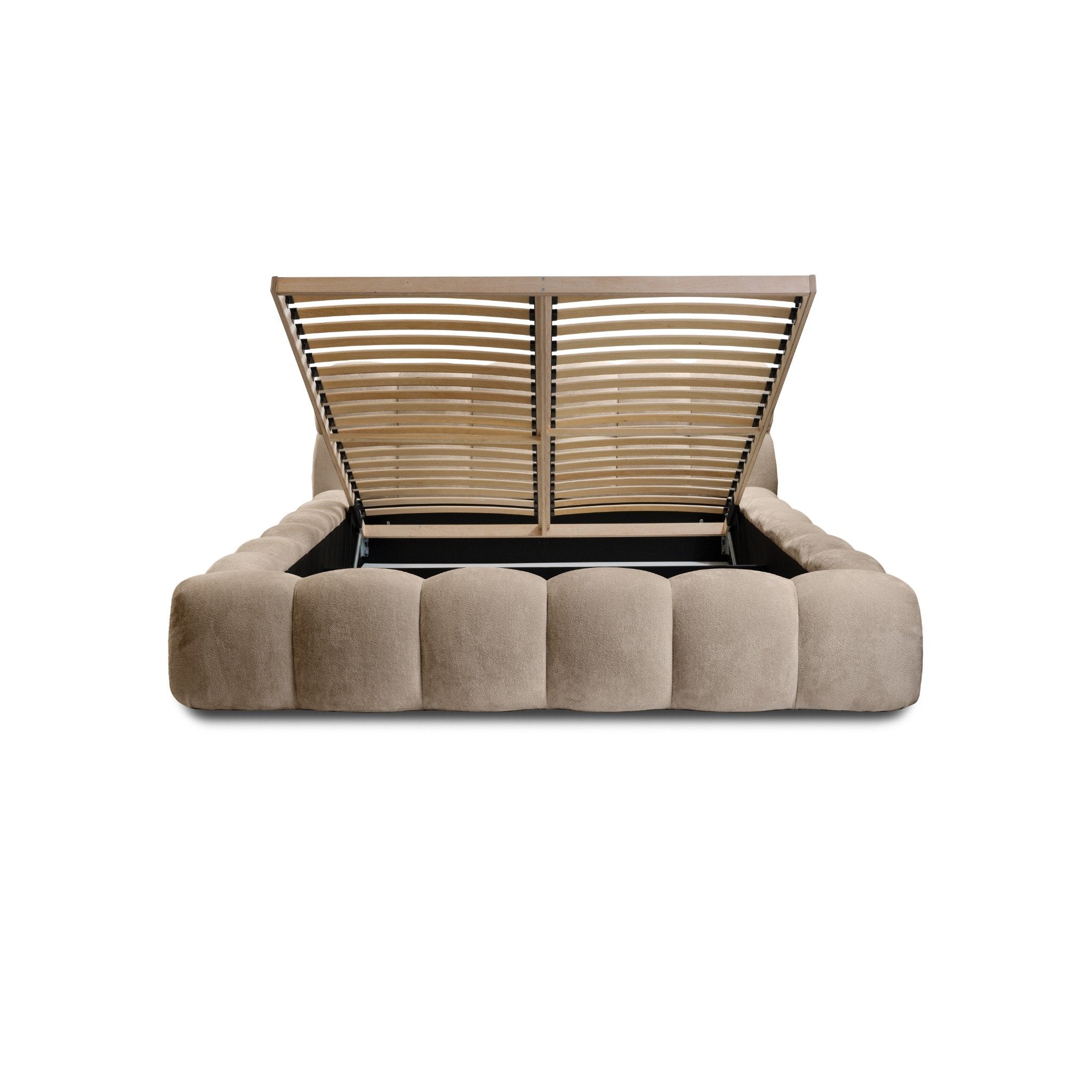 Miegamojo lova JASMIJA, šviesiai smėlio aphrodite