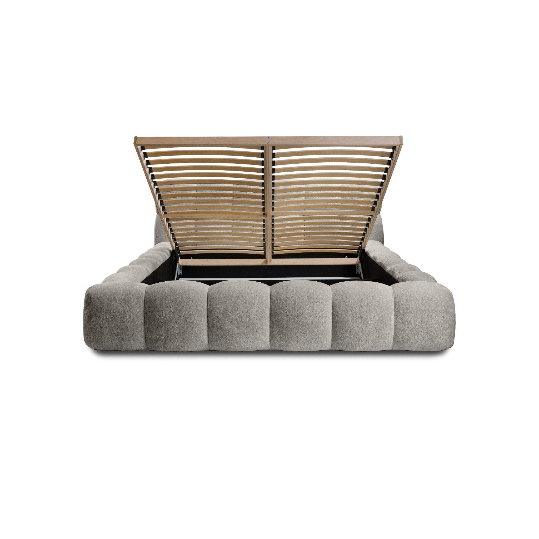 JASMIJA bedroom bed, light grey aphrodite