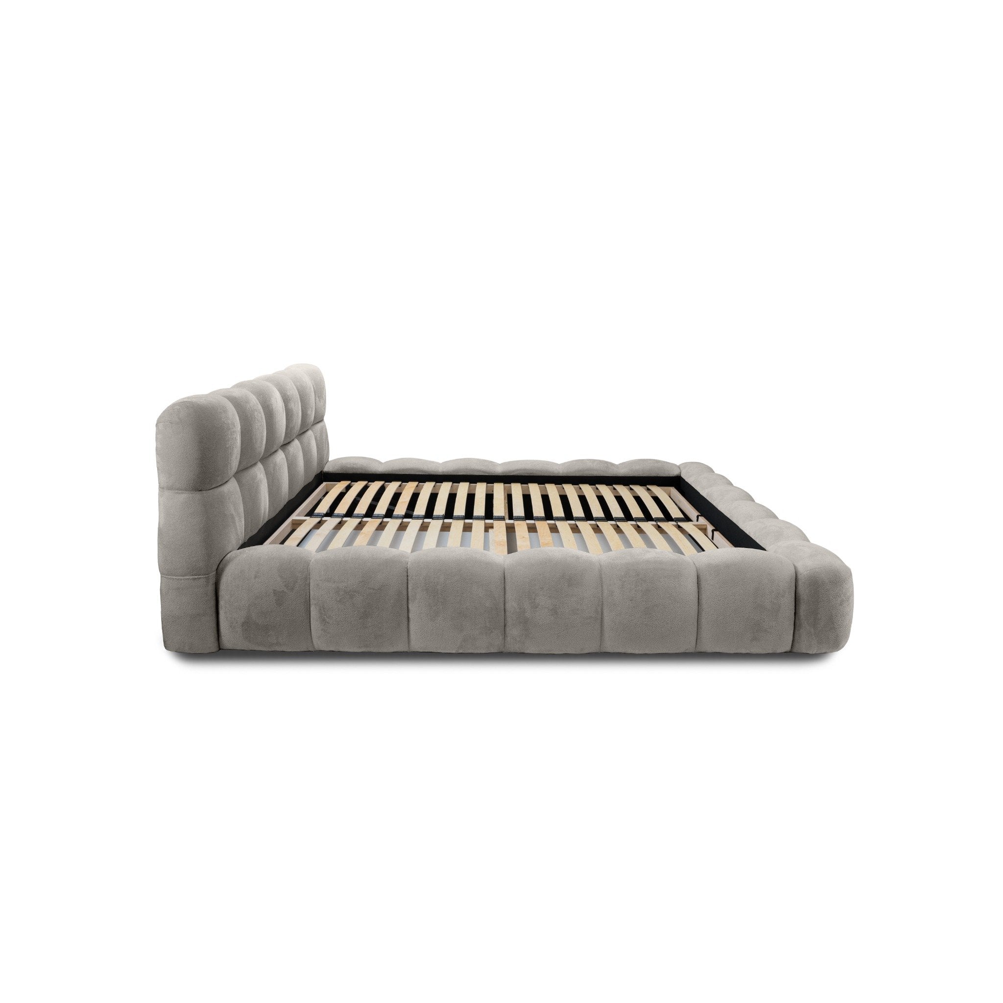 JASMIJA bedroom bed, light grey aphrodite