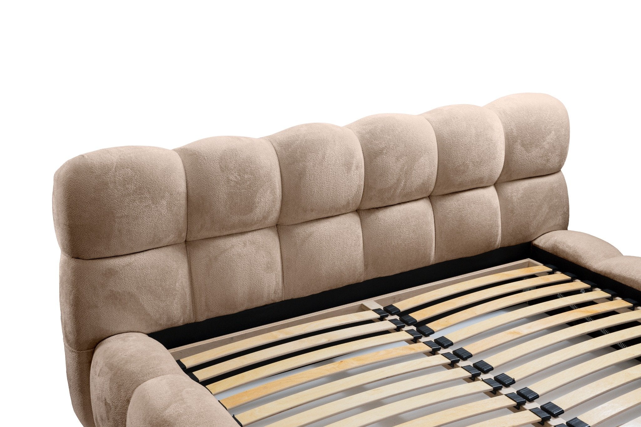 Miegamojo lova JASMIJA, šviesiai smėlio aphrodite