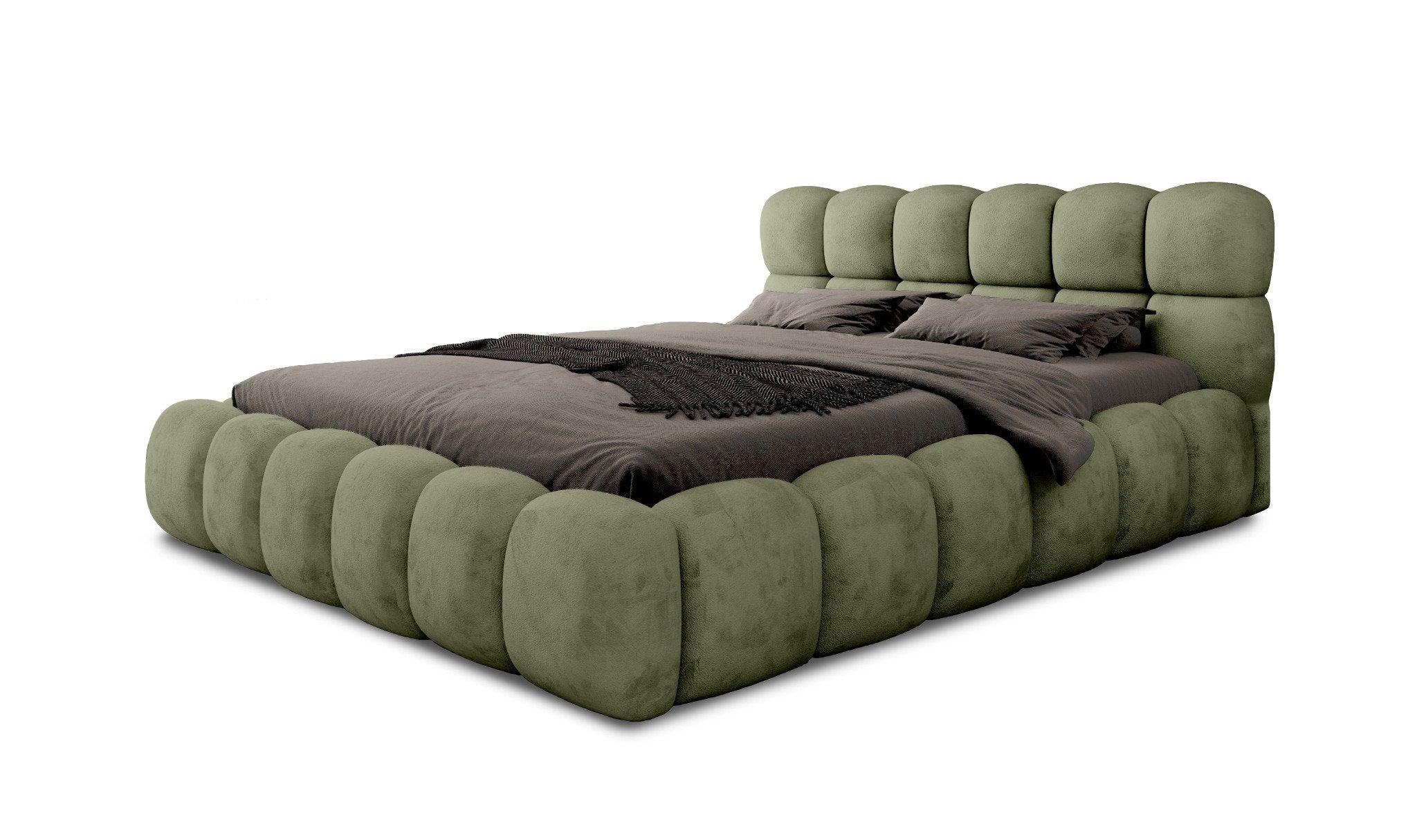 Miegamojo lova JASMIJA, tamsiai žalia aphrodite