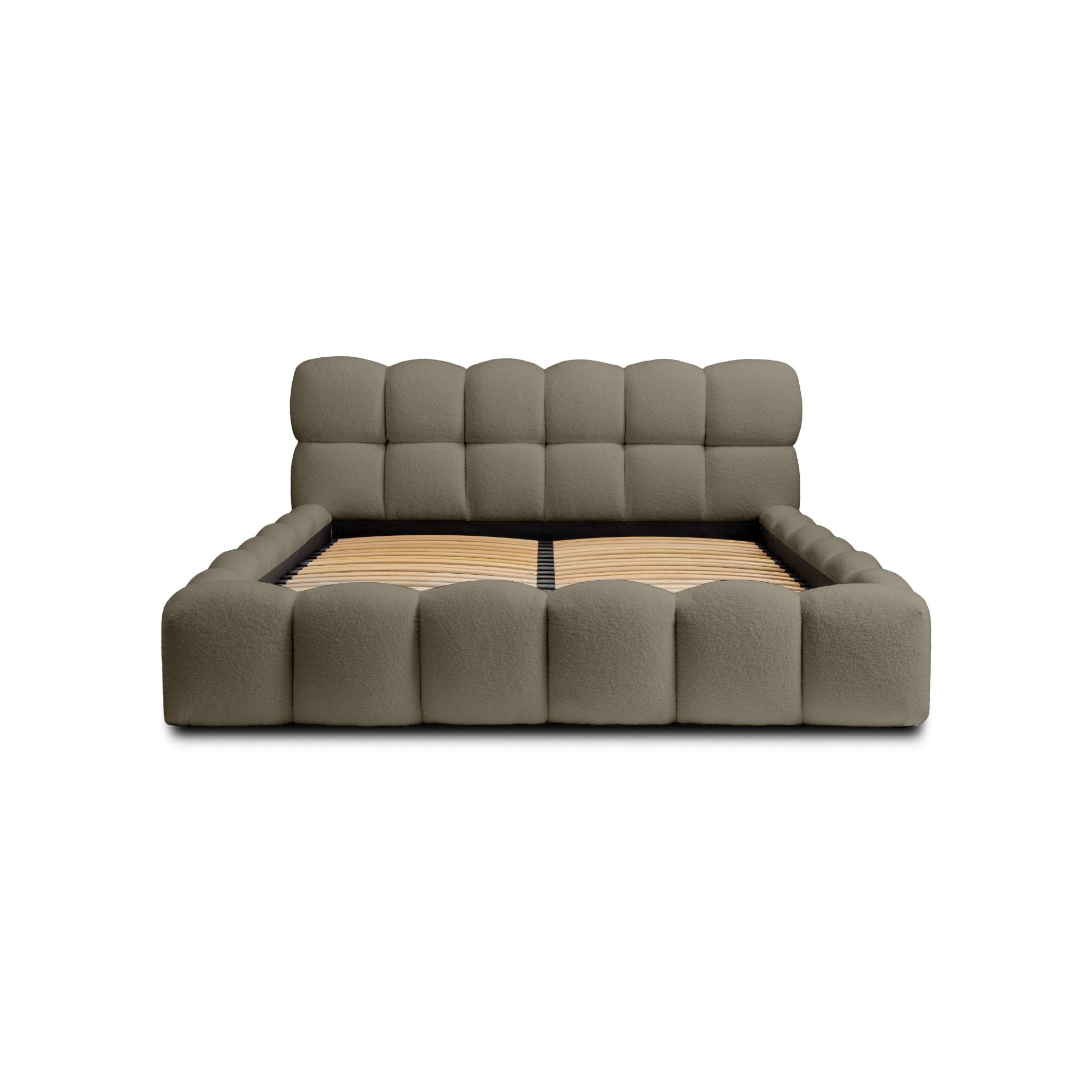 Miegamojo lova JASMIJA, rusvai pilka quelle