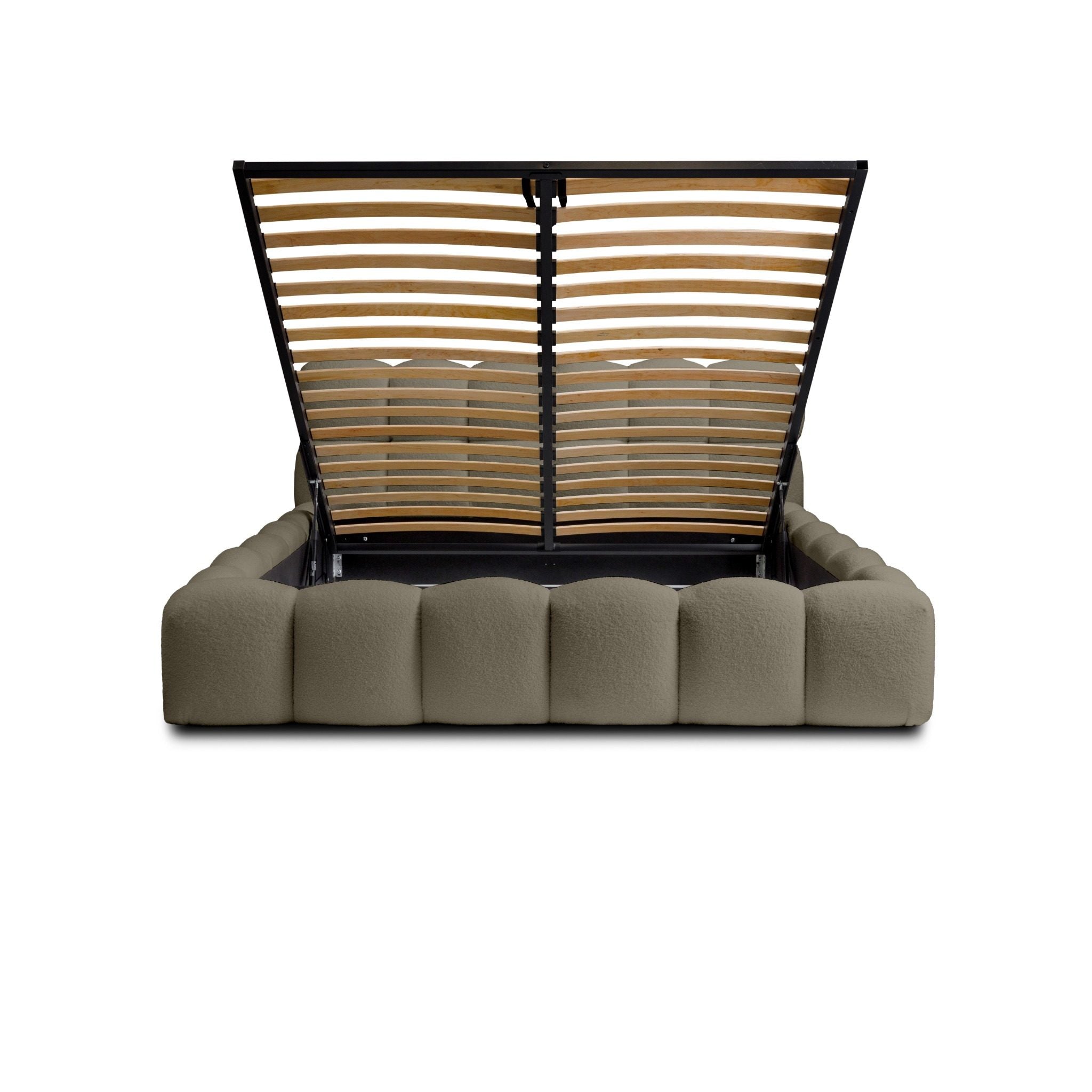 Miegamojo lova JASMIJA, rusvai pilka quelle