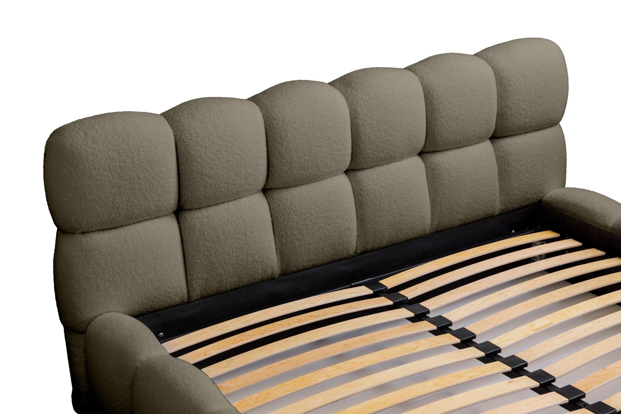 Miegamojo lova JASMIJA, rusvai pilka quelle