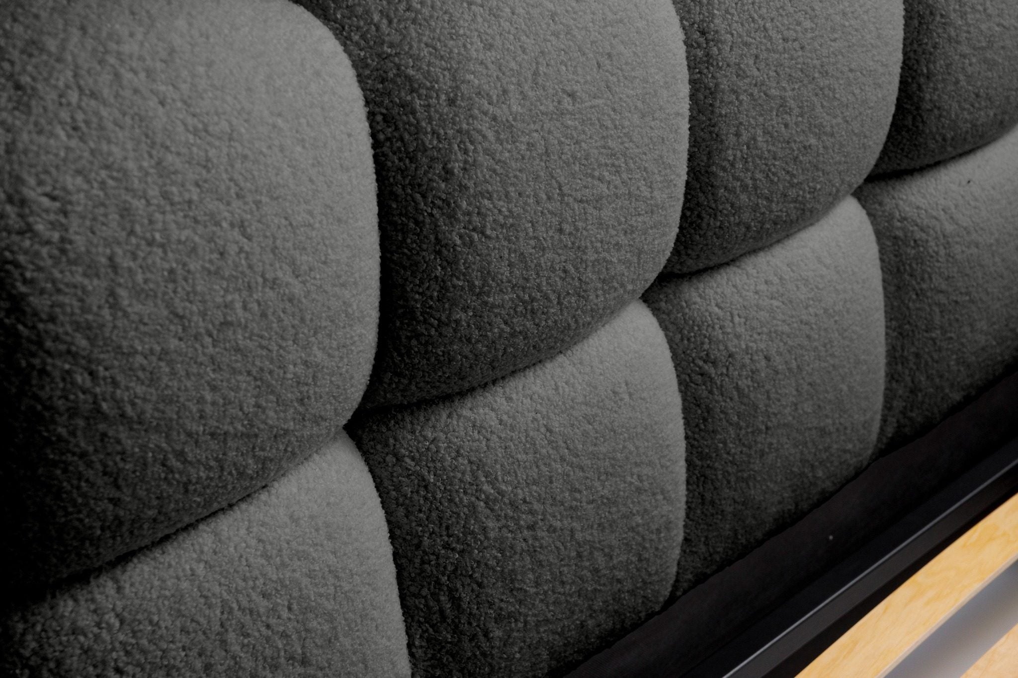 Miegamojo lova JASMIJA, tamsiai pilka quelle