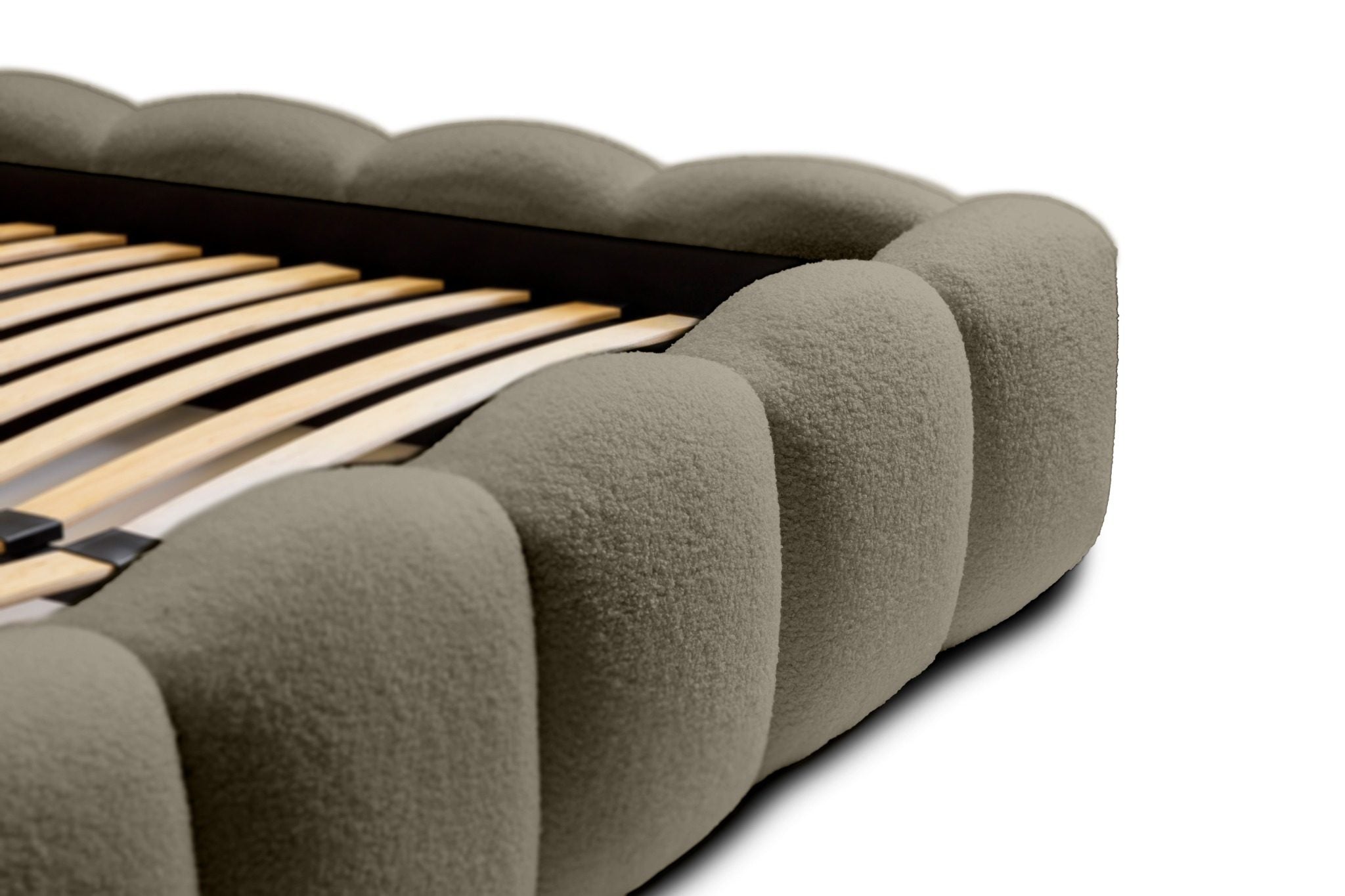 Miegamojo lova JASMIJA, rusvai pilka quelle