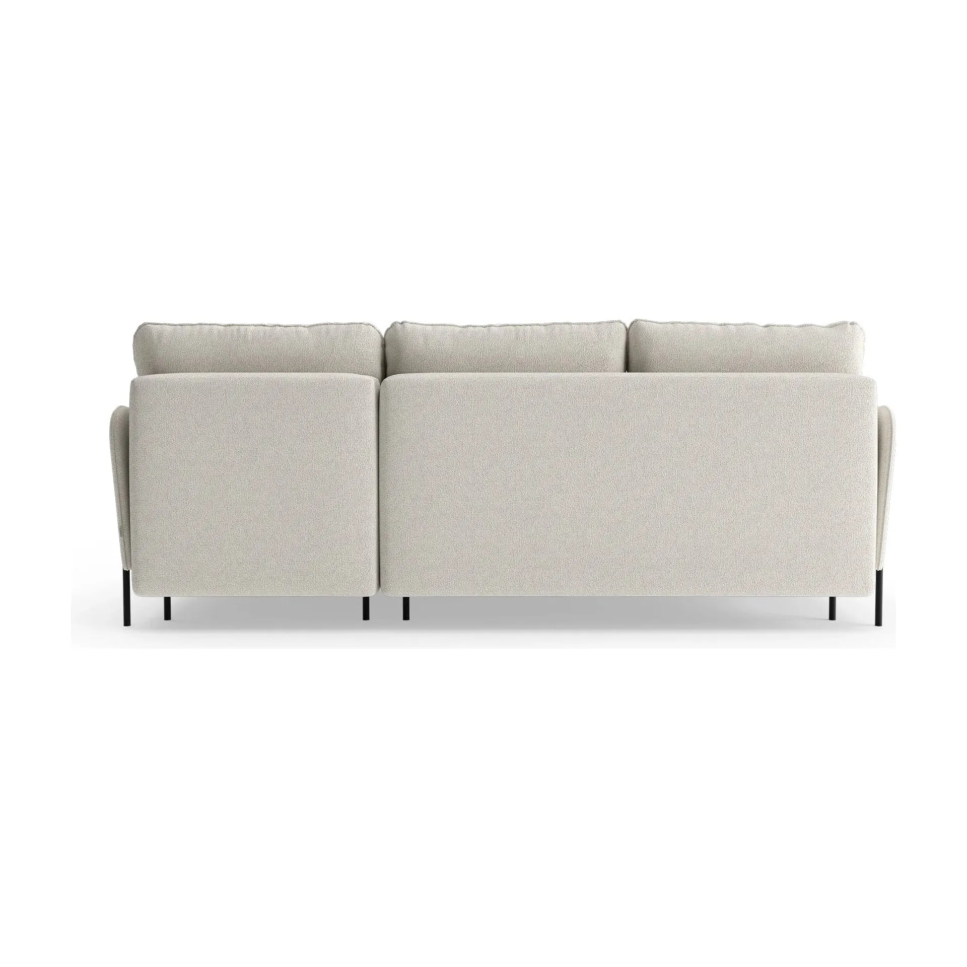 BONNIE kampinė sofa, miegojimo funkcija, kreminė spalva
