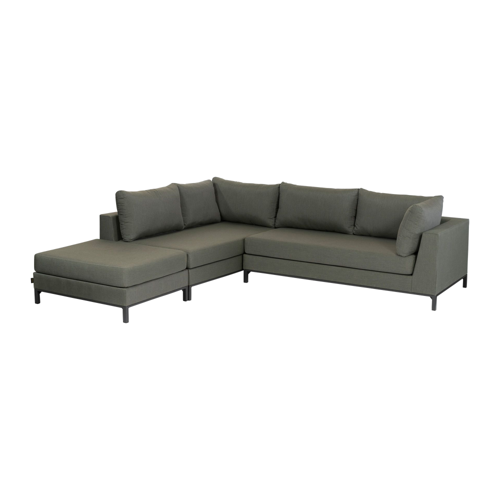 Sodo kampinė sofa SICILIE, kairioji žalia